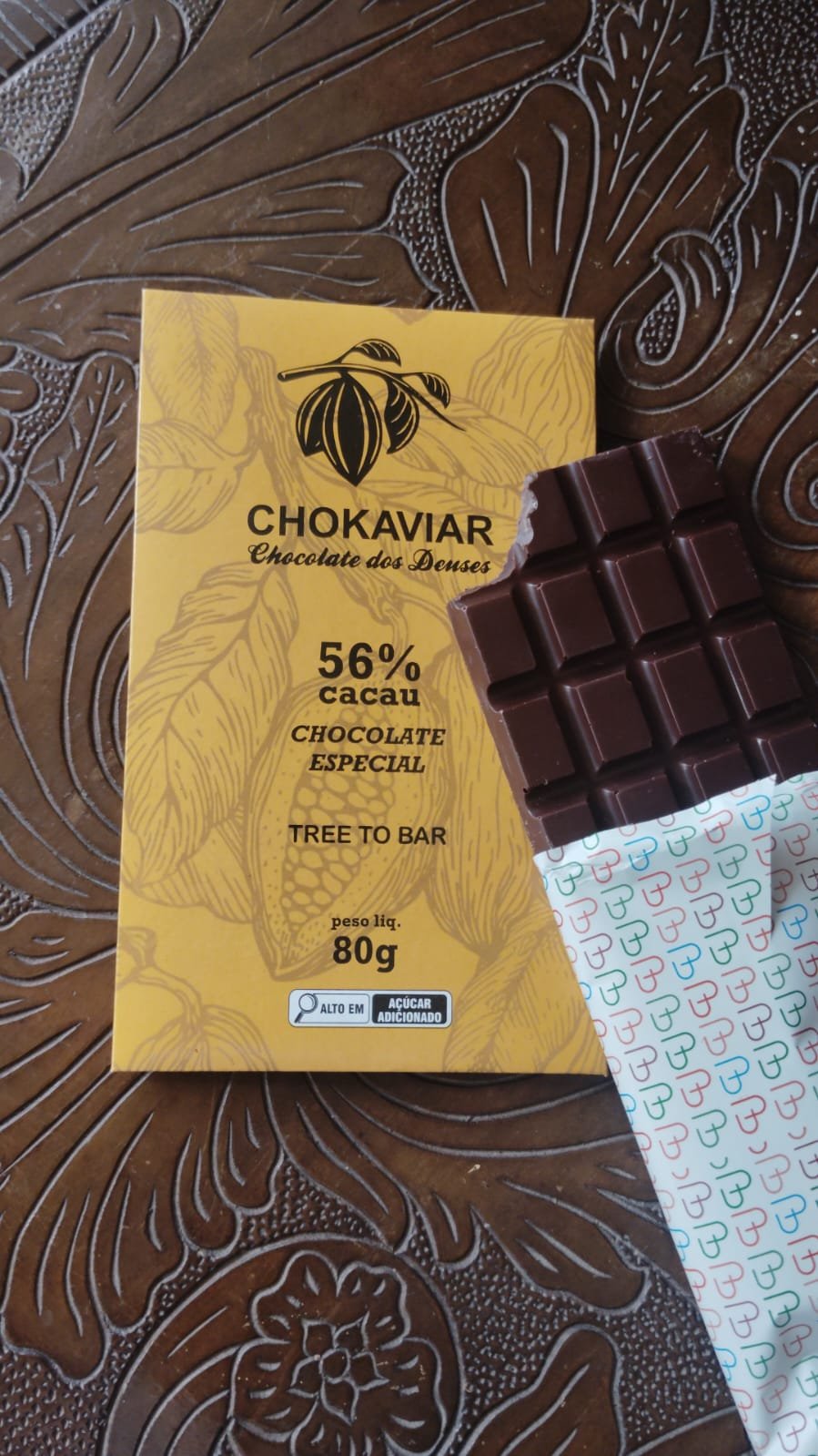 Barra de chocolate Chokaviar 56% cacau
